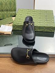 Fortok Gucci Horsebit Slides in Black - 2