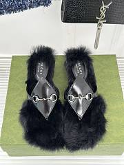 Fortok Gucci Black Thong Sandal With Horsebit - 1