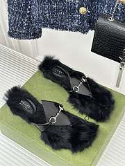 Fortok Gucci Black Thong Sandal With Horsebit - 2