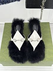 Fortok Gucci White Thong Sandal With Horsebit - 1