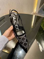 Fortok Gucci GG Slingback Pumps Black - 2
