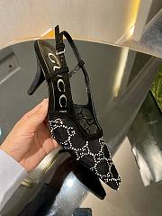 Fortok Gucci GG Slingback Pumps Black - 3