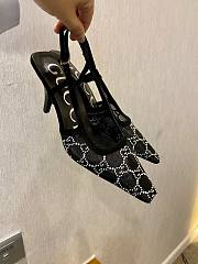 Fortok Gucci GG Slingback Pumps Black - 5