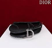 Fortok Dior Black Leather Saddle Bag 25.5x20x6.5cm - 3