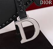 Fortok Dior Black Leather Saddle Bag 25.5x20x6.5cm - 5