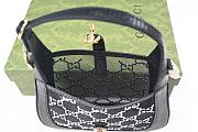Fortok Gucci Jackie 1961 Lizzard Hobo Bag Black 19cm - 3