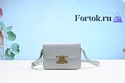 Fortok Celine Triomphe Shoulder Bag Light Blue 19cm - 1