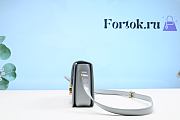 Fortok Celine Triomphe Shoulder Bag Light Blue 19cm - 6