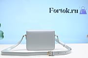 Fortok Celine Triomphe Shoulder Bag Light Blue 19cm - 5