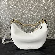 Fortok Valentino Garavani Vlogo Moon Bag White 29x23x11cm - 6