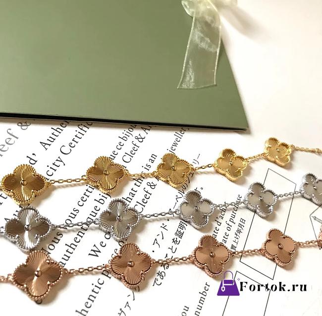 Fortok Van Cleef&Arpels Alhambra 5 Motifs Bracelet in Gold/Rose Gold/Silver - 1