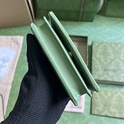 Fortok Gucci Blondie Card Case Wallet Green Leather 760317 11x8.5x3cm - 6