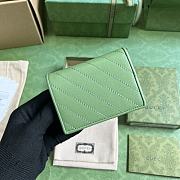Fortok Gucci Blondie Card Case Wallet Green Leather 760317 11x8.5x3cm - 4