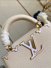 Fortok Louis Vuitton Capucines Mini Flower Crown Bag White M48865 21x14x8cm - 2