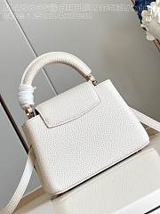 Fortok Louis Vuitton Capucines Mini Flower Crown Bag White M48865 21x14x8cm - 6