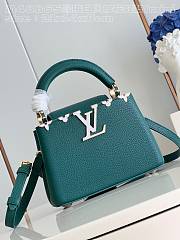 Fortok Louis Vuitton Capucines Mini Flower Crown Bag Green M48865 21x14x8cm - 4