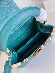 Fortok Louis Vuitton Capucines Mini Flower Crown Bag Green M48865 21x14x8cm - 2