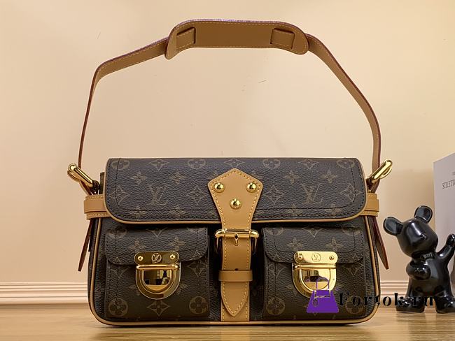 Fortok Louis Vuitton Monogram Hudson Shoulder Bag M40027 30x19x10cm - 1