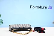 Fortok Gucci Ophidia Bag Beige and Blue GG Supreme Canvas 25x15.5x6cm - 2