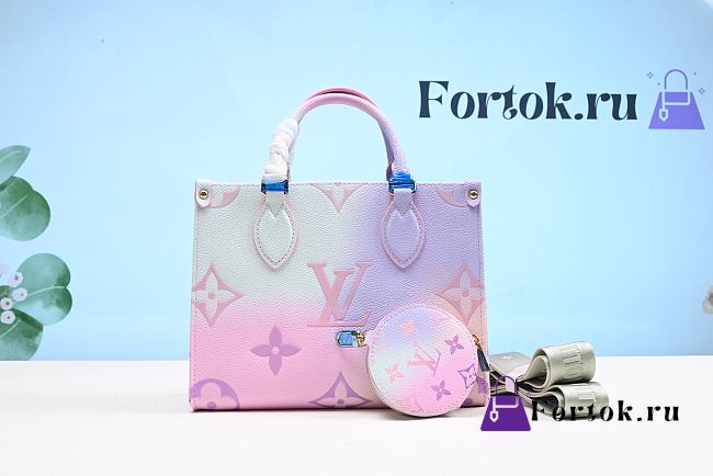 Fortok Louis Vuitton Onthego PM Sunrise Pastel Pink M59856 25x19x11.5cm - 1