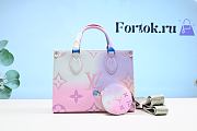 Fortok Louis Vuitton Onthego PM Sunrise Pastel Pink M59856 25x19x11.5cm - 1