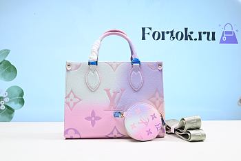 Fortok Louis Vuitton Onthego PM Sunrise Pastel Pink M59856 25x19x11.5cm