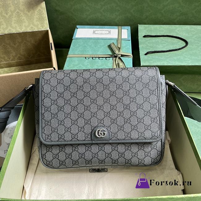Fortok Gucci Ophidia Medium Messenger Bag Grey 761741 28x22x8cm - 1