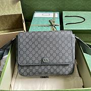 Fortok Gucci Ophidia Medium Messenger Bag Grey 761741 28x22x8cm - 1