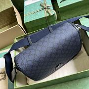 Fortok Gucci Ophidia Medium Messenger Bag Blue 761741 28x22x8cm - 3