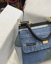Fortok Dolice & Gabana Sicily Denim Shoulder Bag 20x16x8cm - 6