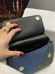 Fortok Dolice & Gabana Sicily Denim Shoulder Bag 20x16x8cm - 5