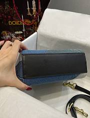 Fortok Dolice & Gabana Sicily Denim Shoulder Bag 20x16x8cm - 4