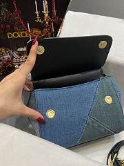 Fortok Dolice & Gabana Sicily Denim Shoulder Bag 20x16x8cm - 2