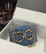 Fortok Dolce & Gabbana Blue Patchwork Denim Bag 23x17x6.5cm - 1