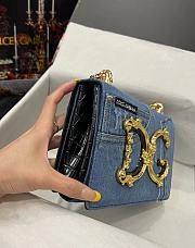 Fortok Dolce & Gabbana Blue Patchwork Denim Bag 23x17x6.5cm - 3