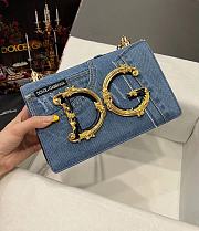 Fortok Dolce & Gabbana Blue Patchwork Denim Bag 23x17x6.5cm - 4
