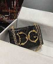 Fortok Dolce & Gabbana Black Patchwork Denim Bag 23x17x6.5cm - 1