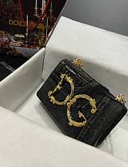 Fortok Dolce & Gabbana Black Patchwork Denim Bag 23x17x6.5cm - 5