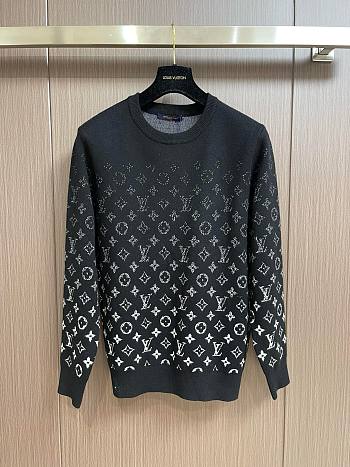 Fortok Louis Vuitton Gradient Crewneck Sweater Black