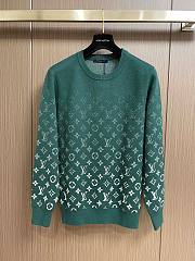 Fortok Louis Vuitton Gradient Crewneck Sweater Green - 1