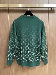 Fortok Louis Vuitton Gradient Crewneck Sweater Green - 3