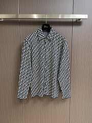 Fortok Dior Oblique Beige and Navy Knit Shirt - 1