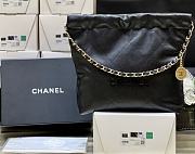 Fortok Chanel 22 Grained Leather With Black Chanel Logo Handbag 35x37x7cm - 3