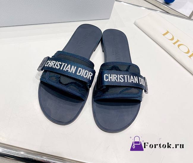 Fortok Dior Revolution Slides Blue - 1