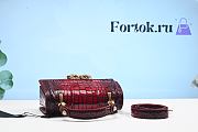 Dolce Gabbana DG Amore Bag In Crocodile Leather Red BB6675 27x8x18cm - 3