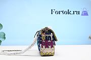 Chanel Flap Bag Printed Fabric Multicolor 24.5x15x5cm - 6