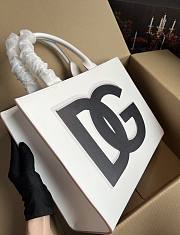 Fortok Dolce & Gabbana DG Logo Print ‘White’ Shopping Bag 37×28×11.5cm - 6