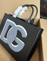 Fortok Dolce & Gabbana DG Logo Print ‘Black’ Shopping Bag 37×28×11.5cm - 5