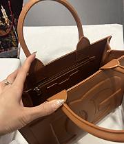 Fortok Dolice & Gabbana Brown DG Embossed Tote Bag 30x26x10cm - 3