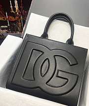 Fortok Dolice & Gabbana Black DG Embossed Tote Bag 30x26x10cm - 1